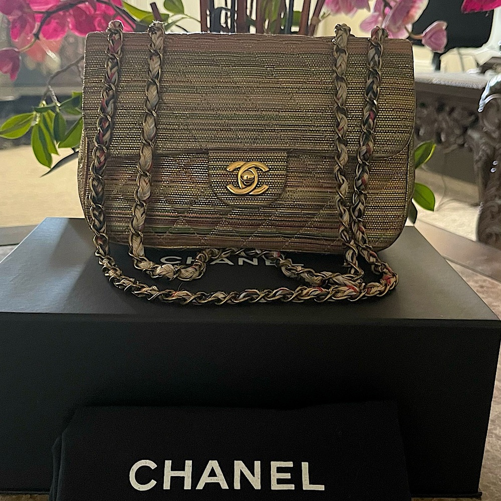 Chanel Multicolor Metallic leather classic single flap